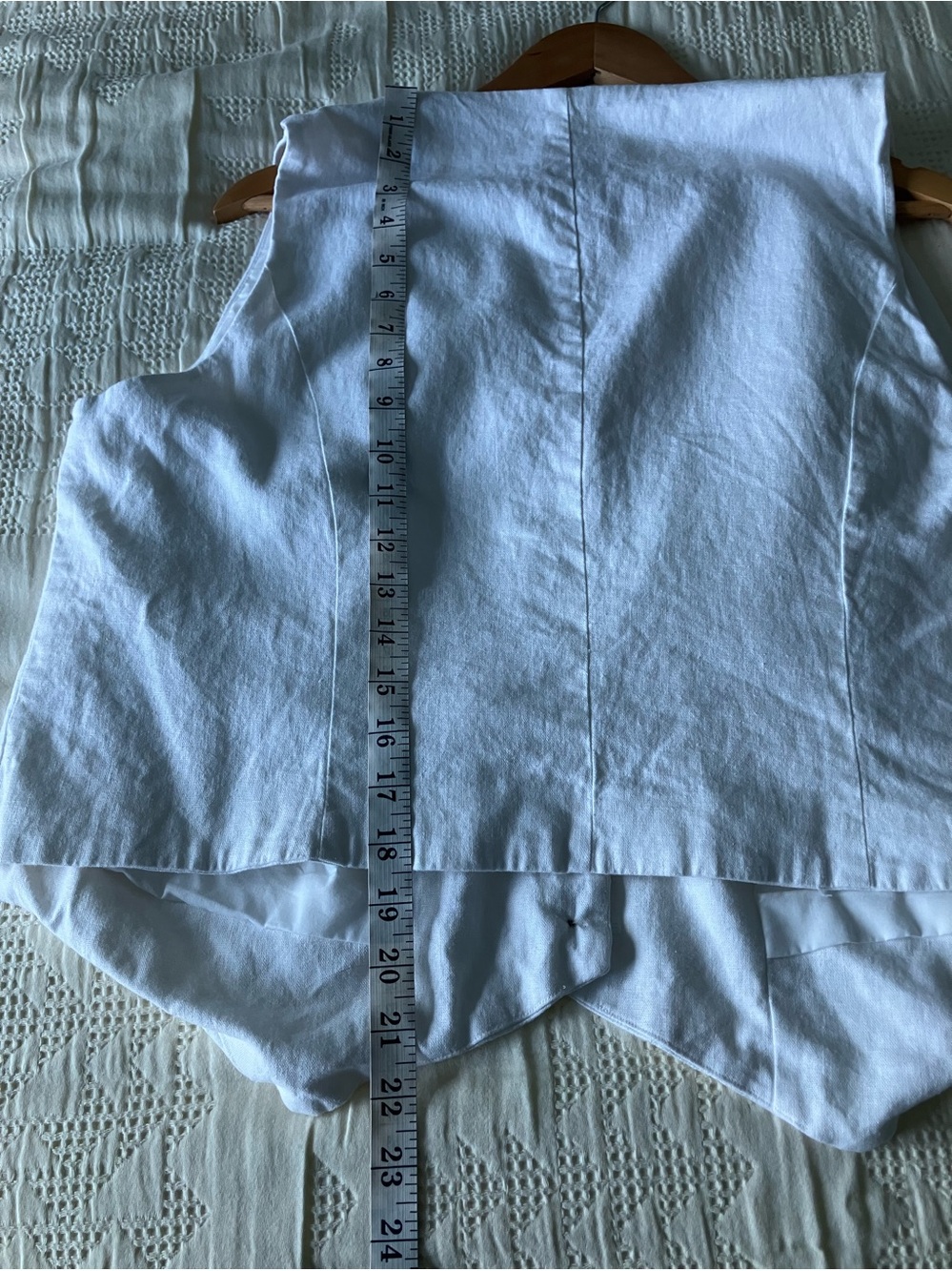 A NEW DAY White Linen Blend Minimalistic Light Weight Vest XXL - Picture 8 of 11